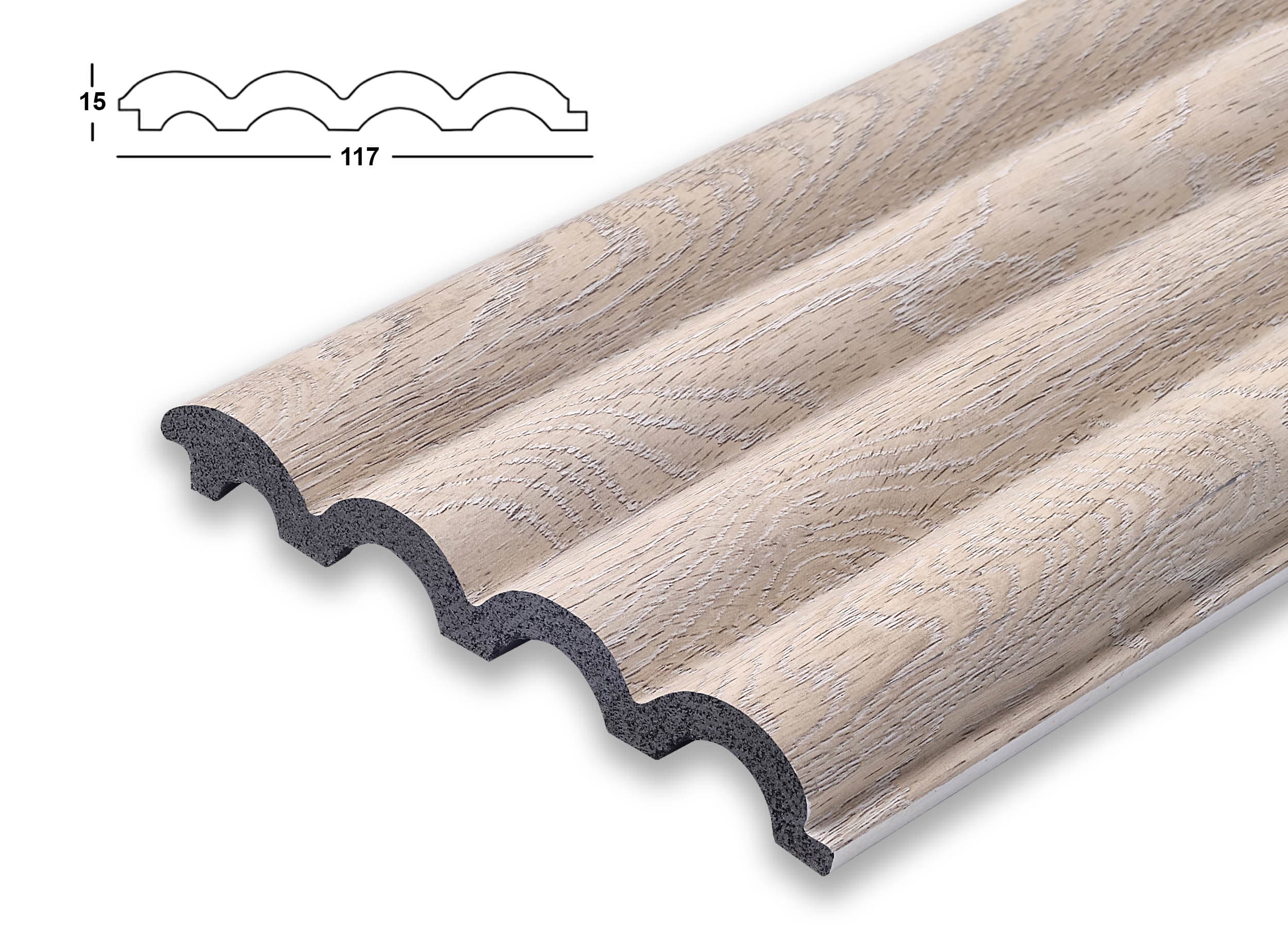 Panou 3D Trend 11715 lemn deschis lemn deschis în interior