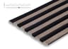 3D панель Craft Light 1207 сірий бетон з чорним світлий дуб з чорним в інтер'єрі